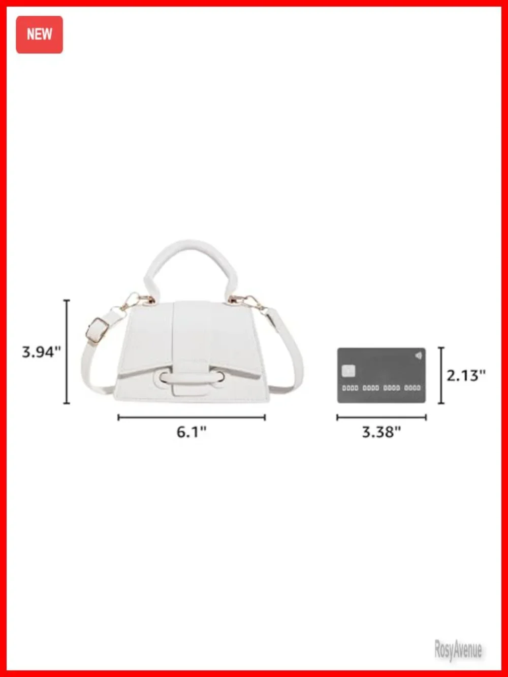 Mini Vegan Leather Top Handle Crossbody Clutch Purse